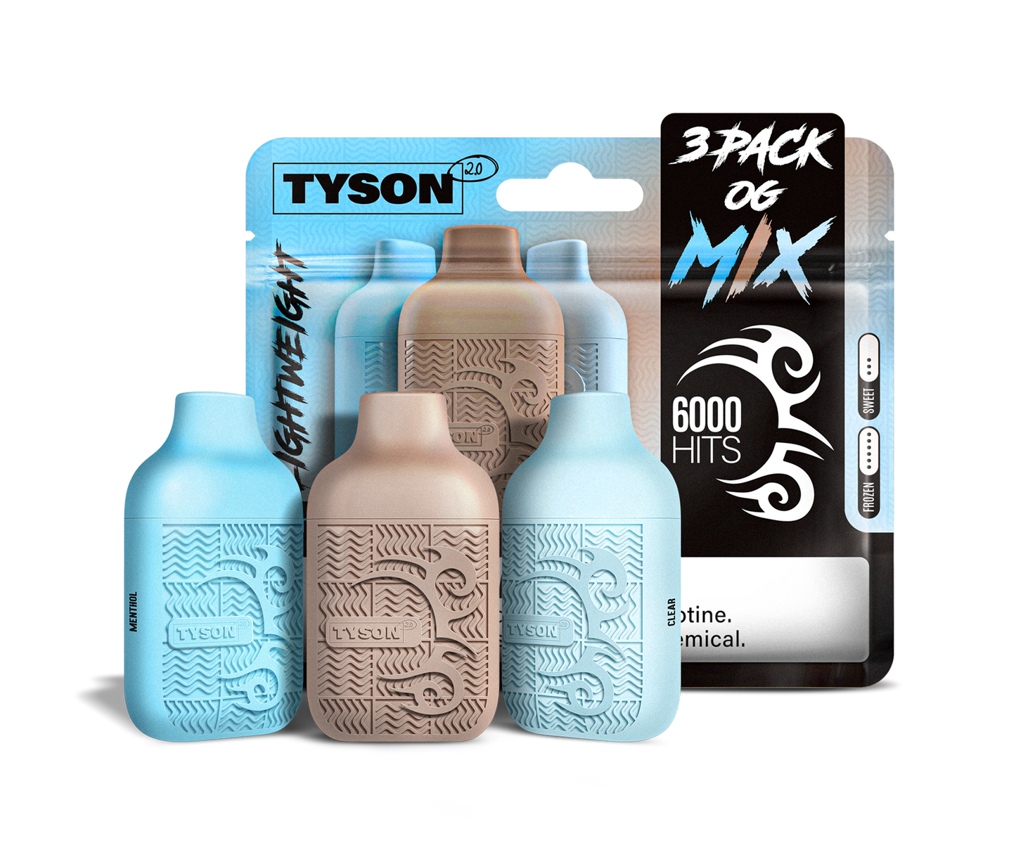 Tyson 2.0 Lightweight 6000 Hits 3-Pack Disposable Vape (10PK)